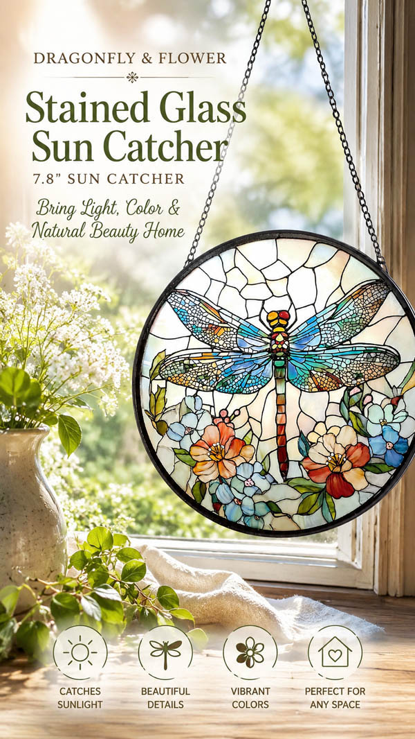 Dragonfly Flower Suncatcher