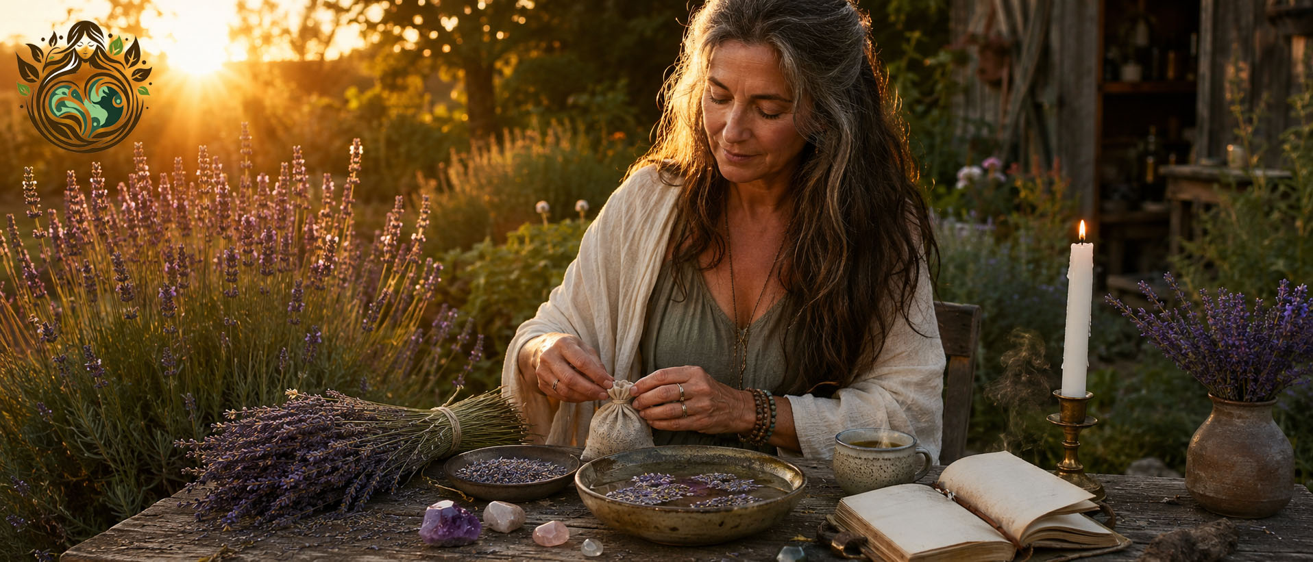 Lavender Rituals Herbal Preparation in garden