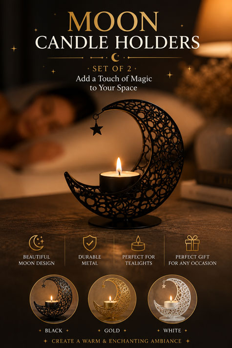 Moon Candle Holders 2 3