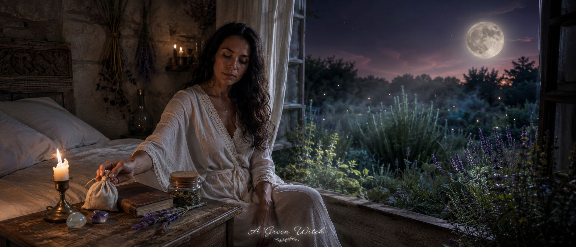 Mugwort Dreamwork for Green Witches Moonlit witchy retreat by garden