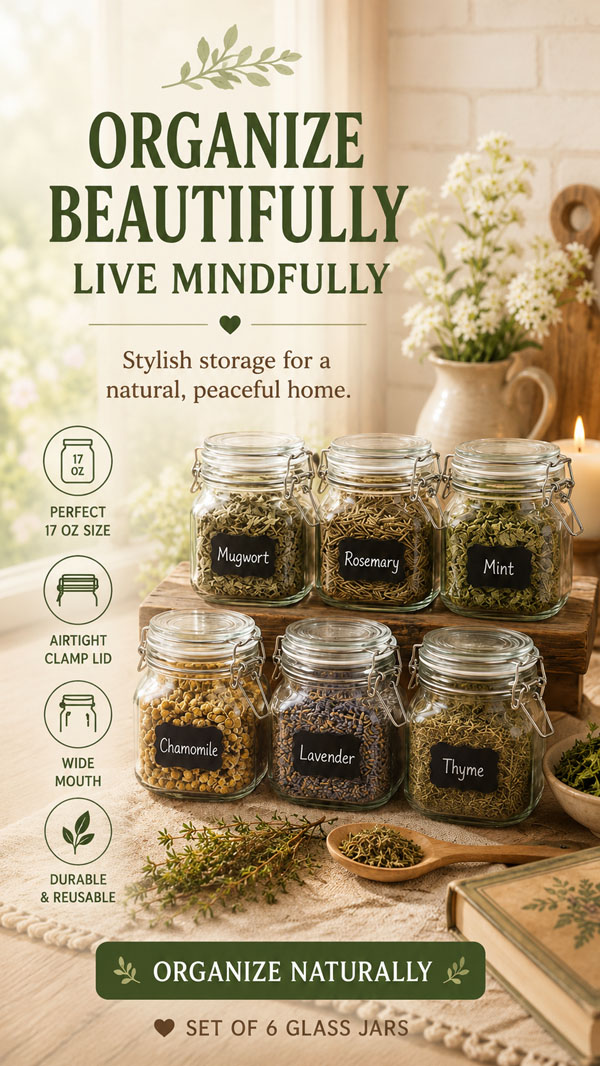 Glass storage jars