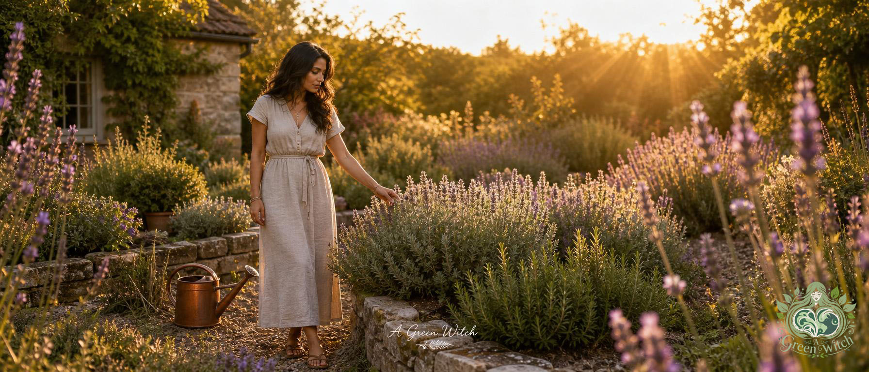 How to grow lavender woman looking at her flowers