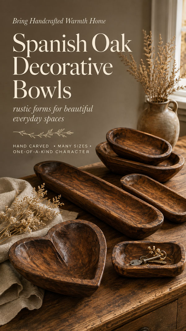 Spanish Oak Carved bowls